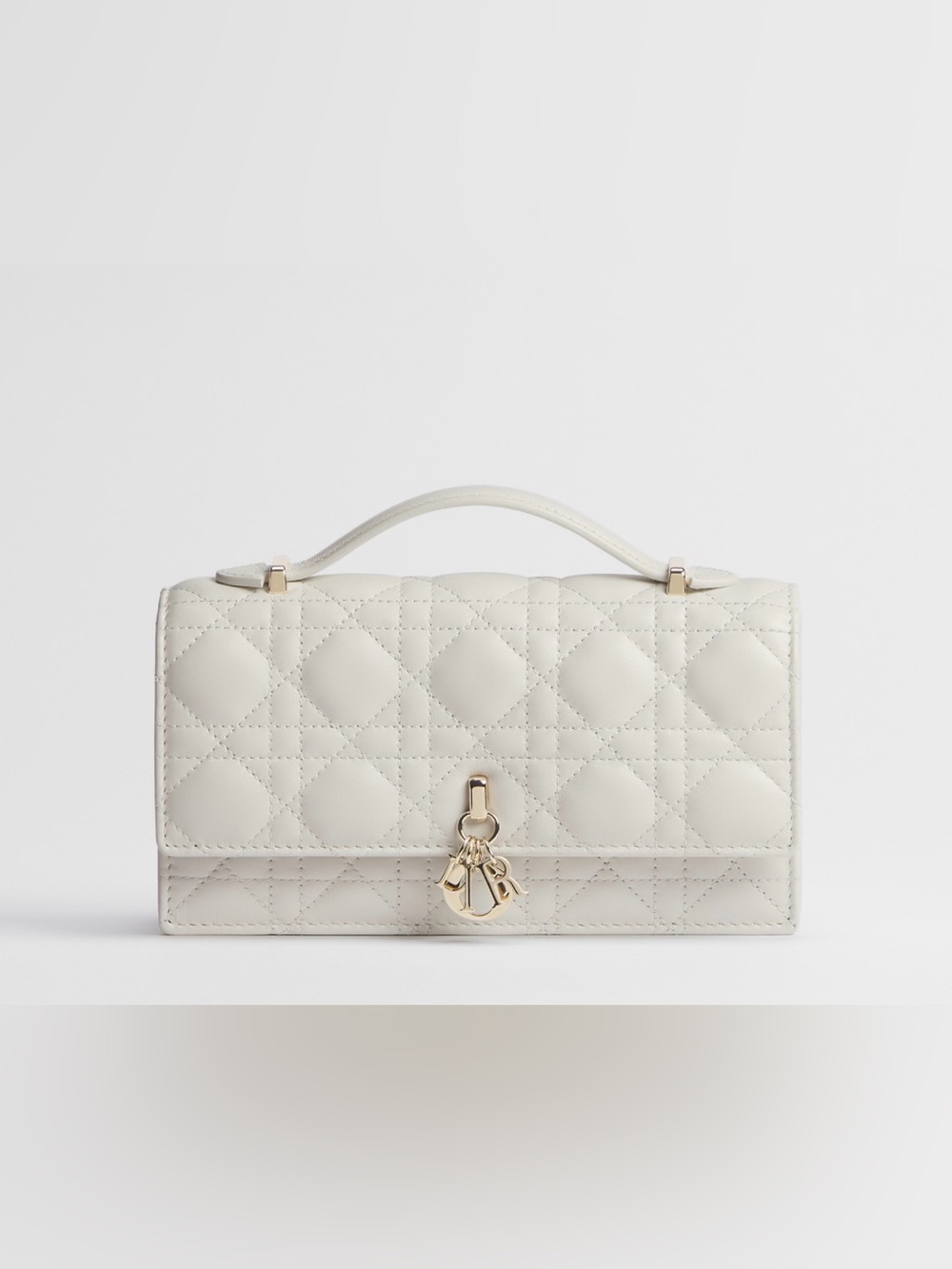 Dior My Dior Mini Top Handle Bag in Latte White